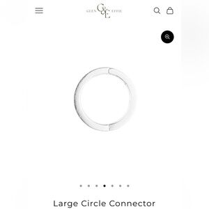 14k White Gold Circle Connector
